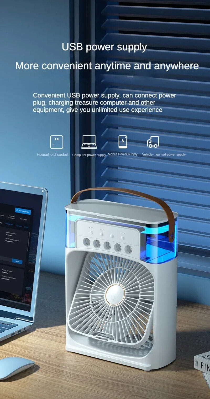 Stay Cool and Comfortable with Our Portable Air Conditioning Fan - The Ultimate Mini Cooler and Humidifier for Every Room