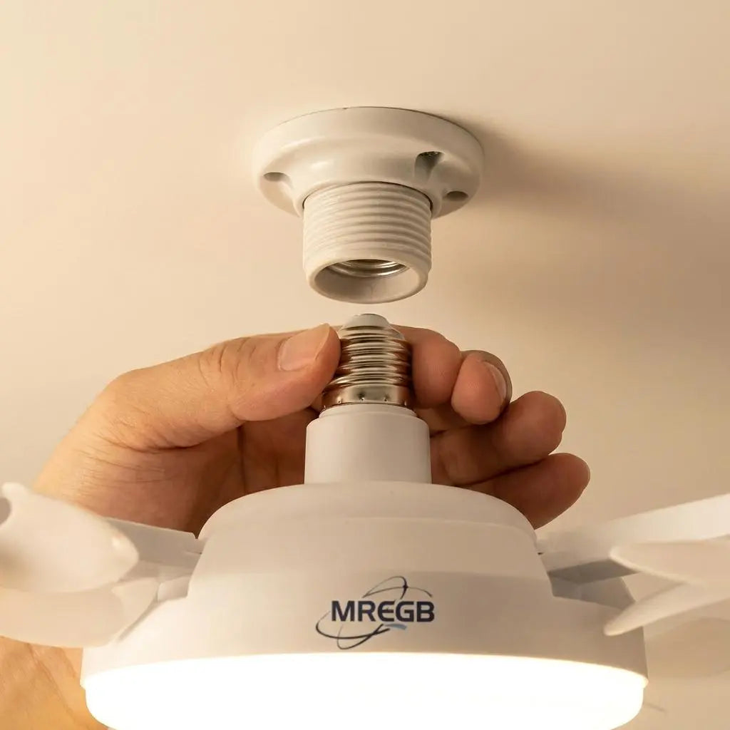 MREGB 2026 E27 Socket Ceiling Fan Light - The Ultimate 2-in-1 Silent LED Fan with Remote Control for Effortless Energy-Saving Cooling and Stylish Lighting in Your Home