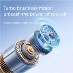 Experience Ultimate Cooling Anywhere with the Portable Mini Handheld Turbo Fan - Rechargeable, High-Speed, and Stylish!