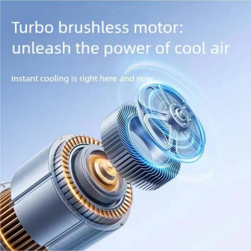 Experience Ultimate Cooling Anywhere with the Portable Mini Handheld Turbo Fan - Rechargeable, High-Speed, and Stylish!