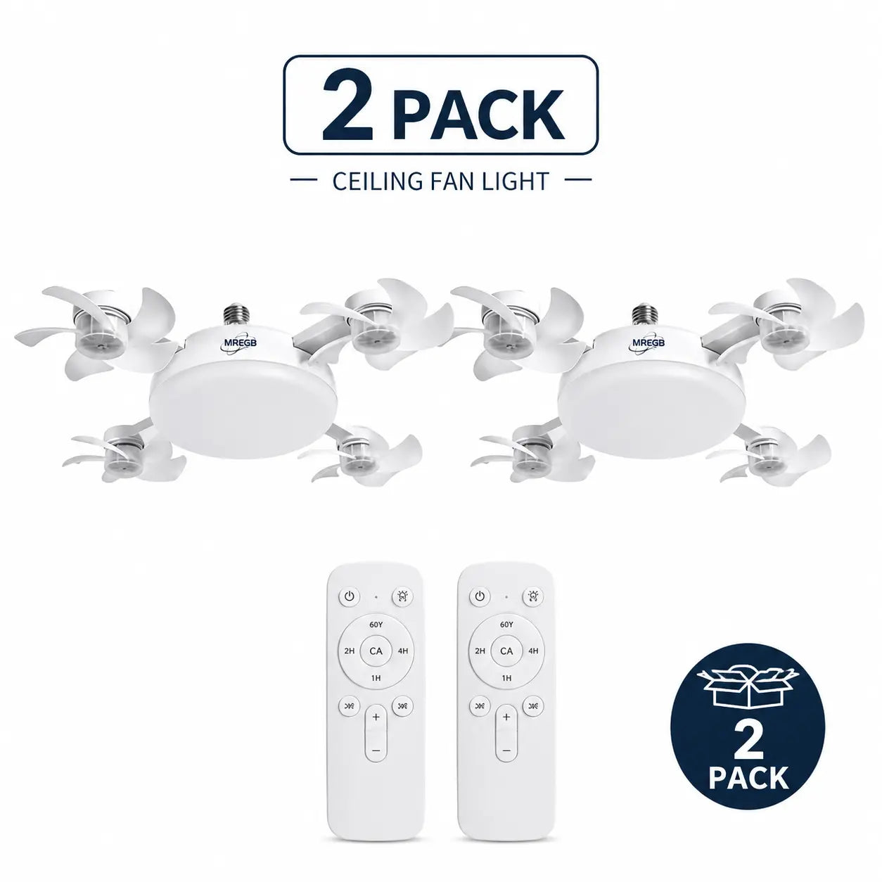 MREGB 2026 E27 Socket Ceiling Fan Light - The Ultimate 2-in-1 Silent LED Fan with Remote Control for Effortless Energy-Saving Cooling and Stylish Lighting in Your Home